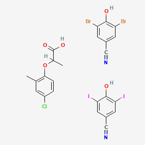 molecular formula C24H17Br2ClI2N2O5 B14563411 Swipe CAS No. 61971-51-5
