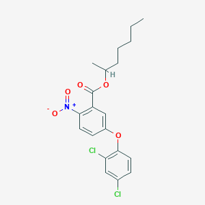 molecular formula C20H21Cl2NO5 B14563443 Heptan-2-yl 5-(2,4-dichlorophenoxy)-2-nitrobenzoate CAS No. 62214-14-6