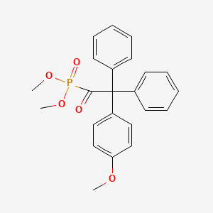 molecular formula C23H23O5P B14563445 Dimethyl [(4-methoxyphenyl)(diphenyl)acetyl]phosphonate CAS No. 61565-65-9