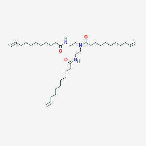 molecular formula C37H67N3O3 B14563456 N,N'-{[(Undec-10-enoyl)azanediyl]di(ethane-2,1-diyl)}di(undec-10-enamide) CAS No. 61796-59-6