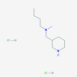 molecular formula C11H26Cl2N2 B1456346 N-Methyl-N-(piperidin-3-ylmethyl)butan-1-amine dihydrochloride CAS No. 1219979-44-8