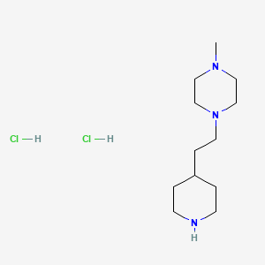 molecular formula C12H27Cl2N3 B1456348 1-Methyl-4-[2-(4-piperidinyl)ethyl]piperazine dihydrochloride CAS No. 1219957-74-0