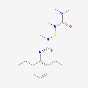 molecular formula C16H26N4OS B14563490 N'-(2,6-Diethylphenyl)-N-{[(dimethylcarbamoyl)(methyl)amino]sulfanyl}-N-methylmethanimidamide CAS No. 62257-00-5
