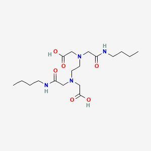 molecular formula C18H34N4O6 B14563492 Glycine, N,N'-1,2-ethanediylbis[N-[2-(butylamino)-2-oxoethyl]- CAS No. 61533-61-7