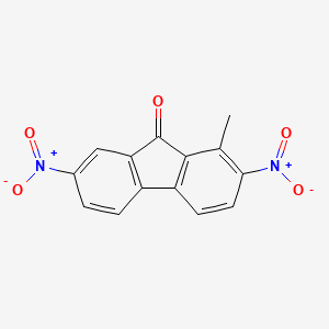 molecular formula C14H8N2O5 B14563494 1-Methyl-2,7-dinitro-9H-fluoren-9-one CAS No. 61944-76-1
