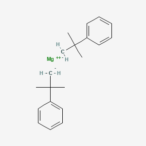 molecular formula C20H26Mg B14563500 magnesium;2-methanidylpropan-2-ylbenzene CAS No. 62218-17-1