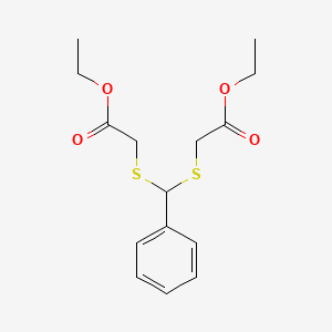 molecular formula C15H20O4S2 B14563543 Diethyl 2,2'-[(phenylmethylene)disulfanediyl]diacetate CAS No. 61713-27-7