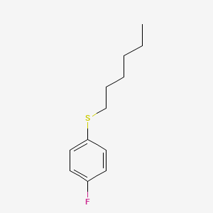 molecular formula C12H17FS B14563575 Benzene, 1-fluoro-4-(hexylthio)- CAS No. 61671-37-2