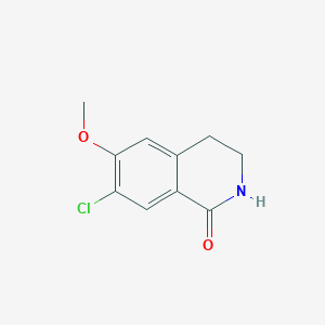 molecular formula C10H10ClNO2 B1456367 7-Chloro-6-methoxy-1,2,3,4-tetrahydroisoquinolin-1-one CAS No. 1365763-73-0