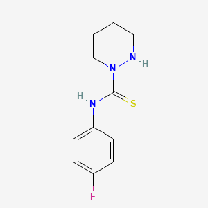 molecular formula C11H14FN3S B14563695 N-(4-Fluorophenyl)tetrahydropyridazine-1(2H)-carbothioamide CAS No. 61653-64-3