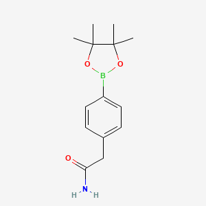molecular formula C14H20BNO3 B1456370 2-(4-(4,4,5,5-Tetramethyl-1,3,2-dioxaborolan-2-yl)phenyl)acetamide CAS No. 1082066-33-8