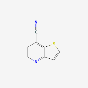 molecular formula C8H4N2S B1456371 Thieno[3,2-b]pyridine-7-carbonitrile CAS No. 1239505-20-4