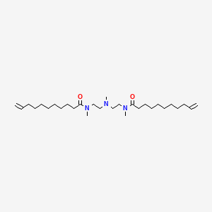 molecular formula C29H55N3O2 B14563717 N,N'-[(Methylazanediyl)di(ethane-2,1-diyl)]bis(N-methylundec-10-enamide) CAS No. 61797-48-6