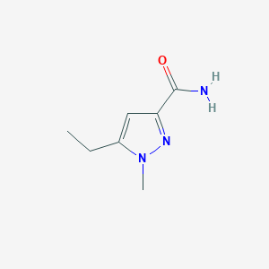 molecular formula C7H11N3O B1456372 5-乙基-1-甲基-1H-吡唑-3-羧酰胺 CAS No. 863751-98-8