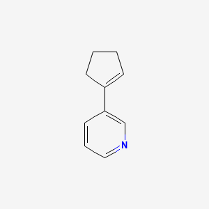 molecular formula C10H11N B14563729 3-(Cyclopent-1-en-1-yl)pyridine CAS No. 62113-25-1