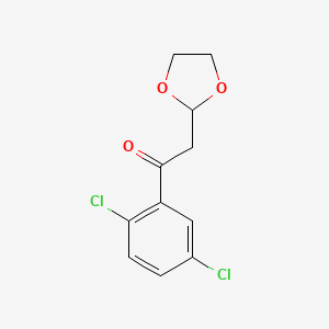 B1456374 1-(2,5-Dichloro-phenyl)-2-(1,3-dioxolan-2-yl)-ethanone CAS No. 1263365-61-2