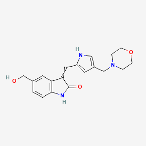 5-(hydroxymethyl)-3-[[4-(morpholin-4-ylmethyl)-1H-pyrrol-2-yl]methylidene]-1H-indol-2-one