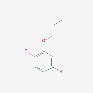 molecular formula C9H10BrFO B1456385 4-Bromo-1-fluoro-2-propoxybenzene CAS No. 1062618-87-4