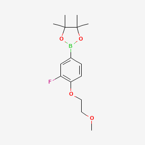 2-[3-Fluoro-4-(2-methoxyethoxy)phenyl]-4,4,5,5-tetramethyl-1,3,2-dioxaborolane