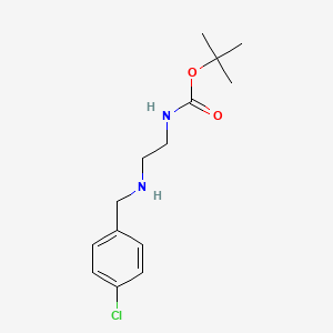 molecular formula C14H21ClN2O2 B1456390 tert-Butyl (2-((4-chlorobenzyl)amino)ethyl)carbamate CAS No. 335059-94-4
