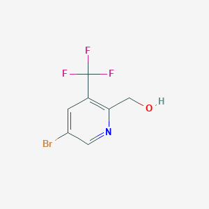 molecular formula C7H5BrF3NO B1456391 (5-Bromo-3-(trifluoromethyl)pyridin-2-yl)methanol CAS No. 1206968-90-2