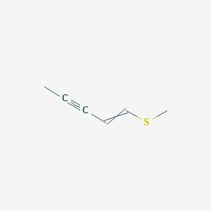 molecular formula C6H8S B14563913 1-(Methylsulfanyl)pent-1-en-3-yne CAS No. 61809-20-9