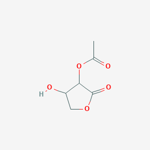 molecular formula C6H8O5 B14563933 4-Hydroxy-2-oxooxolan-3-yl acetate CAS No. 61892-43-1