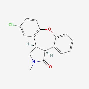 molecular formula C17H14ClNO2 B1456395 (2S,6R)-9-chloro-4-methyl-13-oxa-4-azatetracyclo[12.4.0.02,6.07,12]octadeca-1(18),7(12),8,10,14,16-hexaen-3-one CAS No. 912356-09-3