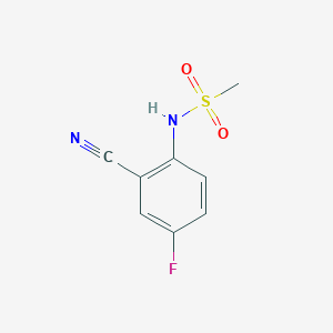 molecular formula C8H7FN2O2S B1456396 N-(2-Cyano-4-fluoro-phenyl)-methanesulfonamide CAS No. 1192348-55-2