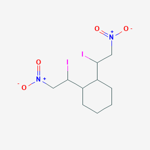molecular formula C10H16I2N2O4 B14563972 1,2-Bis(1-iodo-2-nitroethyl)cyclohexane CAS No. 61846-94-4
