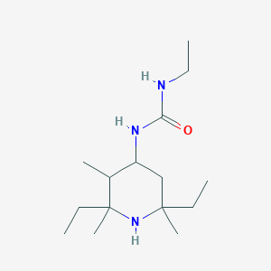 molecular formula C15H31N3O B14564014 N-(2,6-Diethyl-2,3,6-trimethylpiperidin-4-yl)-N'-ethylurea CAS No. 61683-07-6
