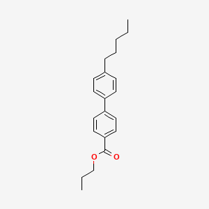 molecular formula C21H26O2 B14564027 Propyl 4'-pentyl[1,1'-biphenyl]-4-carboxylate CAS No. 61733-15-1