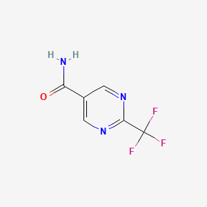 molecular formula C6H4F3N3O B1456403 2-(Trifluoromethyl)pyrimidine-5-carboxamide CAS No. 1378340-42-1