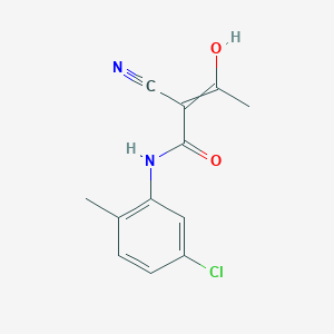 molecular formula C12H11ClN2O2 B14564034 N-(5-Chloro-2-methylphenyl)-2-cyano-3-hydroxybut-2-enamide CAS No. 62004-29-9