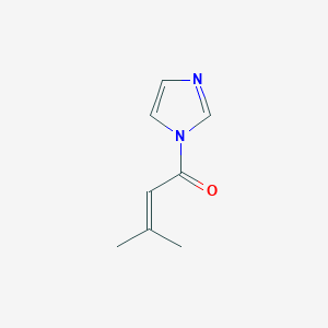 molecular formula C8H10N2O B14564060 1-Imidazol-1-yl-3-methylbut-2-en-1-one CAS No. 61985-22-6