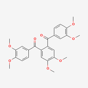 molecular formula C26H26O8 B14564062 Methanone, (4,5-dimethoxy-1,2-phenylene)bis[(3,4-dimethoxyphenyl)- CAS No. 61603-89-2