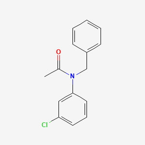molecular formula C15H14ClNO B14564079 Acetamide, N-(3-chlorophenyl)-N-(phenylmethyl)- CAS No. 61667-86-5