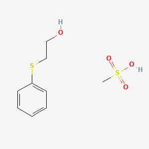molecular formula C9H14O4S2 B14564082 Methanesulfonic acid;2-phenylsulfanylethanol CAS No. 62001-72-3