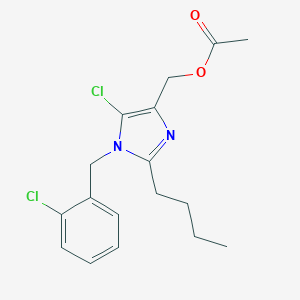 molecular formula C17H20Cl2N2O2 B145641 [2-Butyl-5-chloro-1-(2-chlorobenzyl)-1h-imidazol-4-yl]methyl acetate CAS No. 131549-86-5