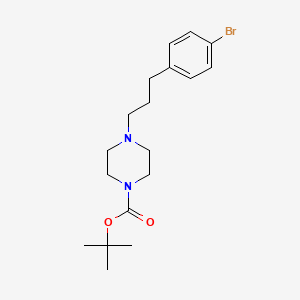 molecular formula C18H27BrN2O2 B1456410 Tert-butyl 4-(3-(4-bromophenyl)propyl)piperazine-1-carboxylate CAS No. 1197291-81-8