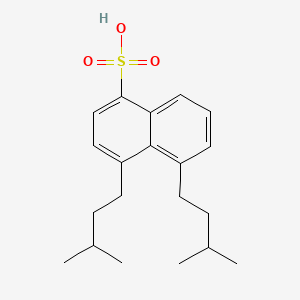 molecular formula C20H28O3S B14564120 Naphthalenesulfonic acid, dipentyl- CAS No. 61702-94-1