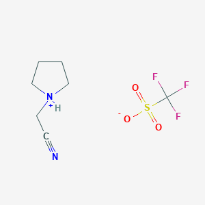 1-(Cyanomethyl)pyrrolidin-1-ium trifluoromethanesulfonate