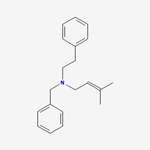 molecular formula C20H25N B14564203 N-Benzyl-3-methyl-N-(2-phenylethyl)but-2-en-1-amine CAS No. 61907-96-8