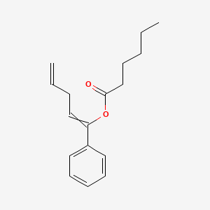 molecular formula C17H22O2 B14564211 1-Phenylpenta-1,4-dien-1-YL hexanoate CAS No. 61666-03-3