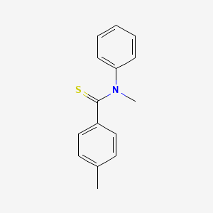molecular formula C15H15NS B14564218 N,4-Dimethyl-N-phenylbenzene-1-carbothioamide CAS No. 61821-47-4