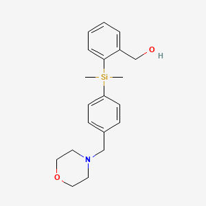 molecular formula C20H27NO2Si B1456423 (2-(Dimethyl(4-(morpholinomethyl)phenyl)silyl)phenyl)methanol CAS No. 1244855-56-8