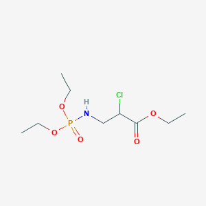 molecular formula C9H19ClNO5P B14564246 Ethyl 2-chloro-3-[(diethoxyphosphoryl)amino]propanoate CAS No. 61685-25-4
