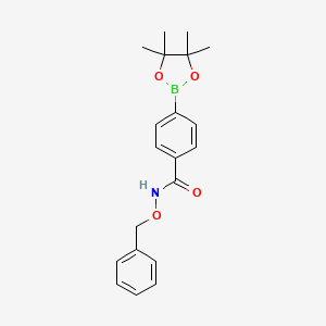 molecular formula C20H24BNO4 B1456425 4-(Benzyloxycarbamoyl)benzeneboronic acid pinacol ester CAS No. 2096330-26-4