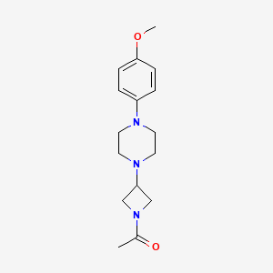 molecular formula C16H23N3O2 B1456426 N-Acetyl-3-(4-(p-methoxyphenyl)piperazinyl)azetidine CAS No. 223381-95-1