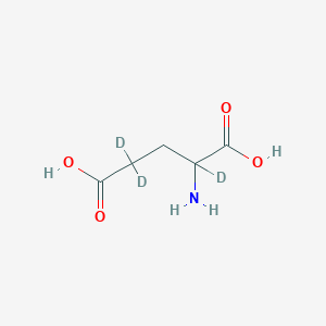 molecular formula C5H9NO4 B1456429 DL-Glutamic-2,4,4-D3 acid CAS No. 96927-56-9